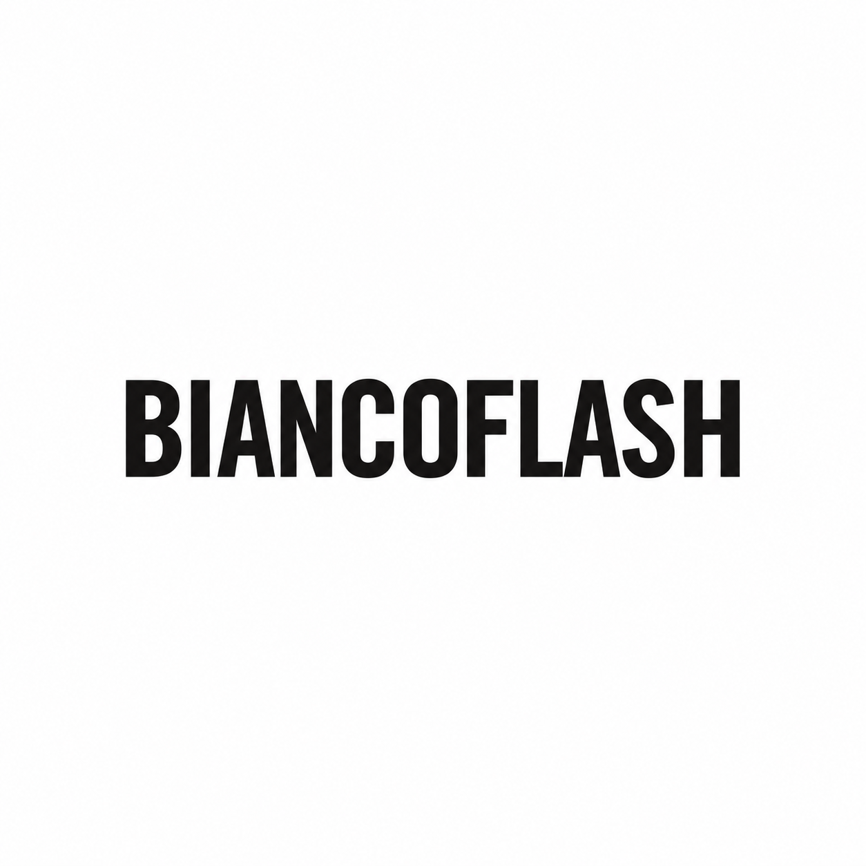 Logo Biancoflash negro sobre blanco