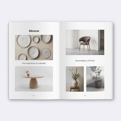 Libro impreso en GardaMatt Ice con diseño minimalista