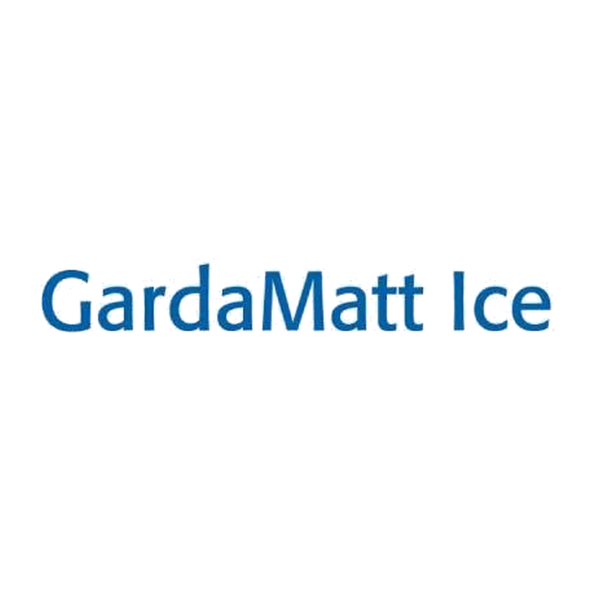 Logotipo GardaMatt Ice sobre fondo blanco